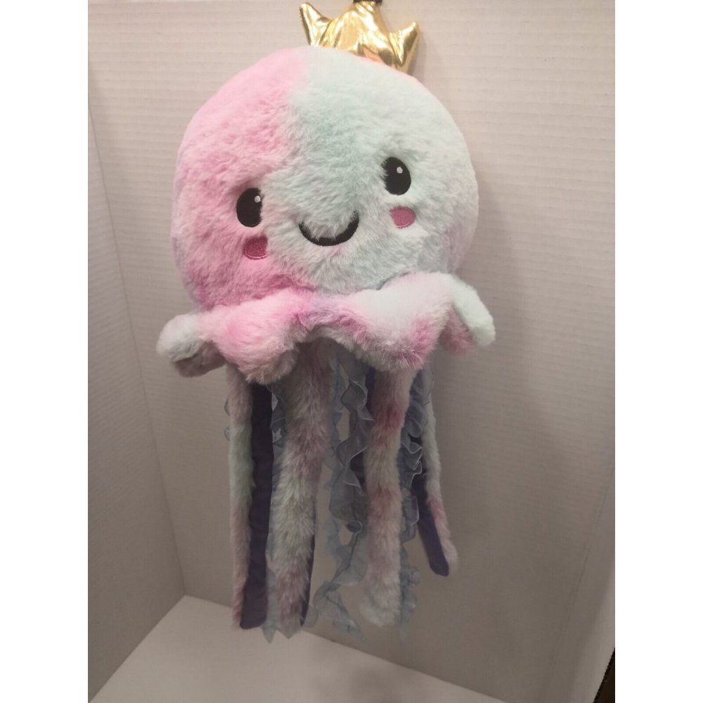 2 Scoops Jellyfish Purple Light Aqua Pink  Tentacles & Crown 20" Tall no tags